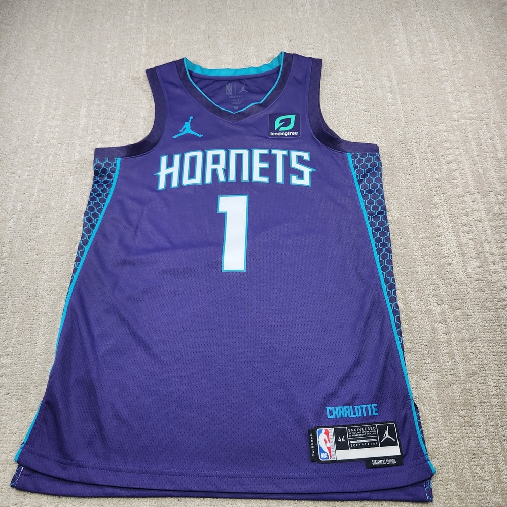 Lamelo Ball Charlotte Hornets Jersey Men Medium Nike Statement Swingman Purple